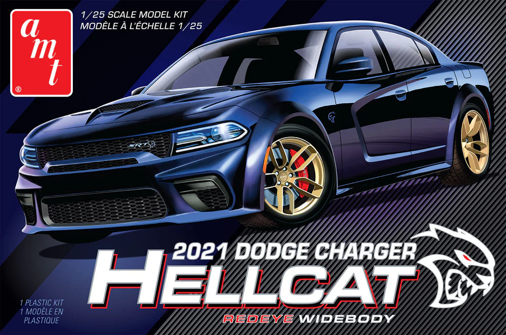 amt 1325 1/25 2021 Dodge Charger Hellcat Redeye Widebody Model Kit