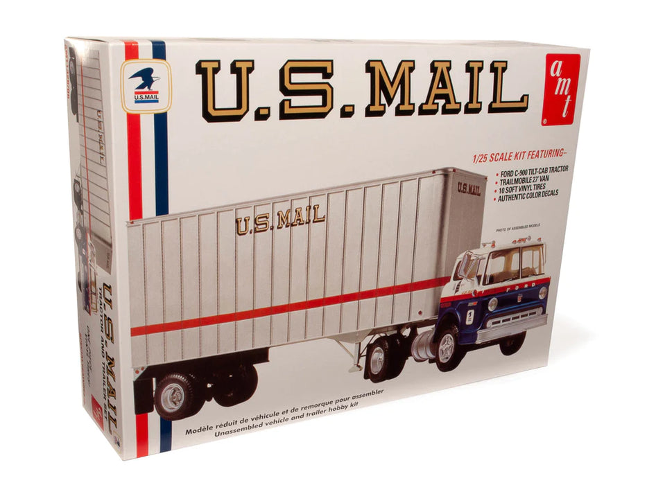 amt 1326 1/25 Ford C600 US Mail Truck with Trailer Skill Level 3 Model Kit