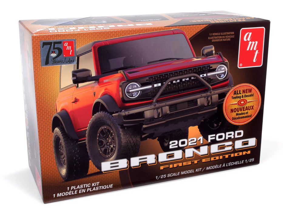 amt 1343 1/25 2021 Ford Bronco First Edition Model Car Kit
