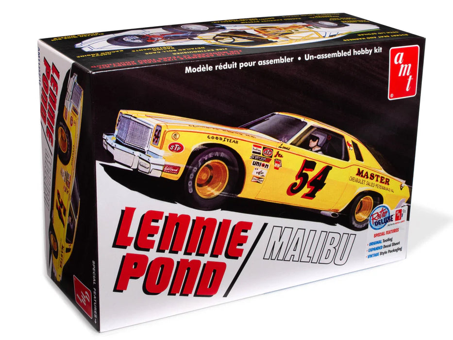 amt 1352 1/25 Lennie Pond 1974 Chevy Malibu Stock Car Level 2 Model Kit