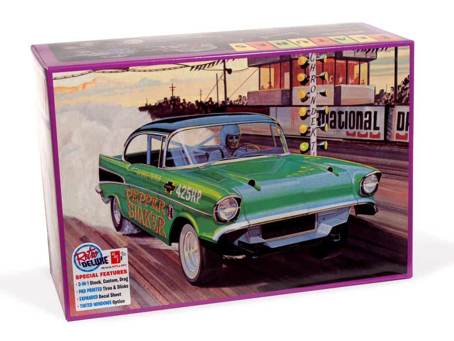amt 1360 1/25 1957 Chevy Bel Air Pepper Shaker Silent Box Skill Level 2 Model Kit