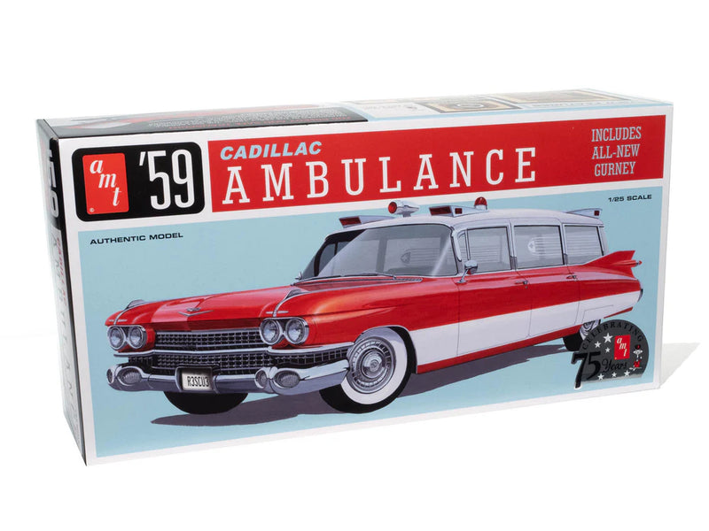 amt 1395 1/25 1959 Cadillac Ambulance Skill Level 2 Model Kit