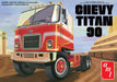 amt 1417 1/25 Chevy Titan 90 Semi Tractor Cab Skill 3 Model Kit