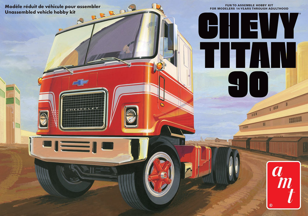 amt 1417 1/25 Chevy Titan 90 Semi Tractor Cab Skill 3 Model Kit