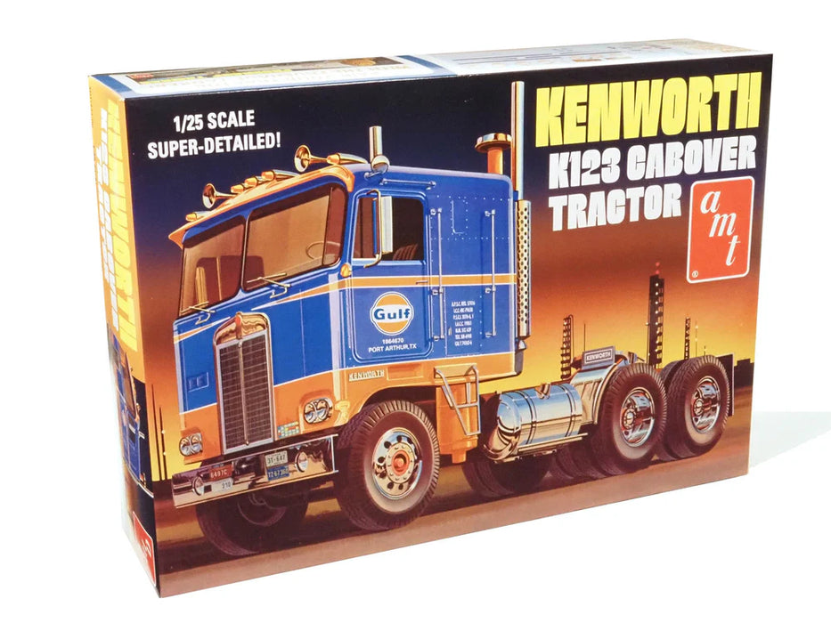 amt 1433 1/25 Kenworth K-123 Cabover Tractor Cab Gulf Skill 3 Model Kit