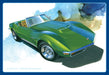 amt 1437 1/25 1972 Chevy Corvette Roadster Skill 2 Model Kit