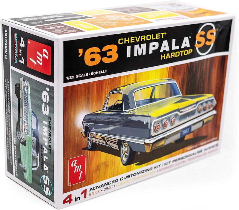 amt 1149 1/25 1963 Chevrolet Impala SS Skill Level 2 Model Kit
