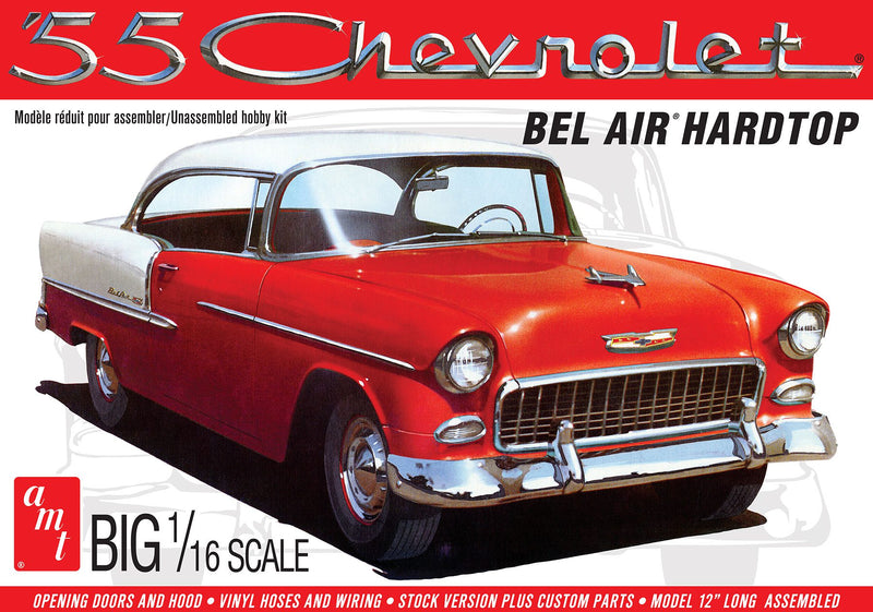 amt 1452 1/12 1955 Chevy Bel Air Hardtop Skill 3 Model Kit