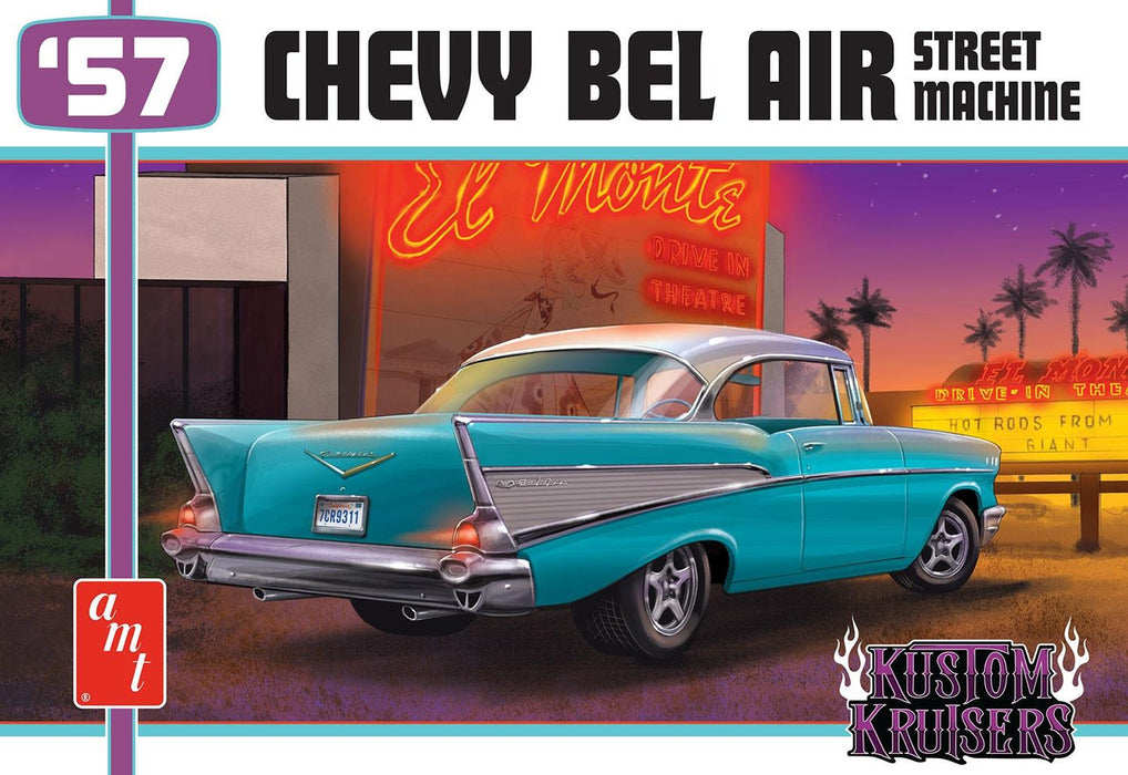 amt 1460 1/25 1957 Chevy Bel Air Street Machine Skill Level 2 Model Kit