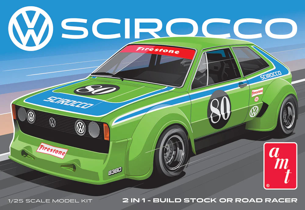 amt 1476 1/25 Volkswagen Scirocco T/A Champ Skill 2 Model Car Kit