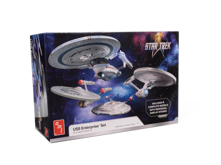 amt 1485 1/2500 Star Trek U.S.S. Enterprise Four Ship Set Skill 2 Model Kit