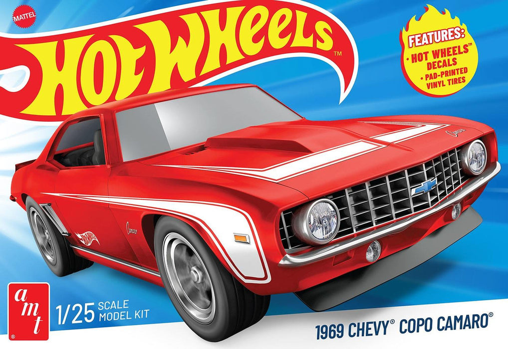 amt 1497 1/25 1969 Hot Wheels Chevy COPO Camaro Skill 2 Model Car Kit