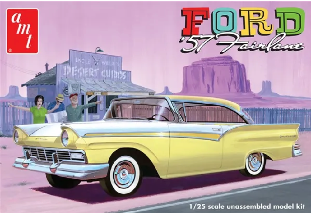 amt 1533 1/25 1957 Ford Fairlane Hardtop Model Car Kit