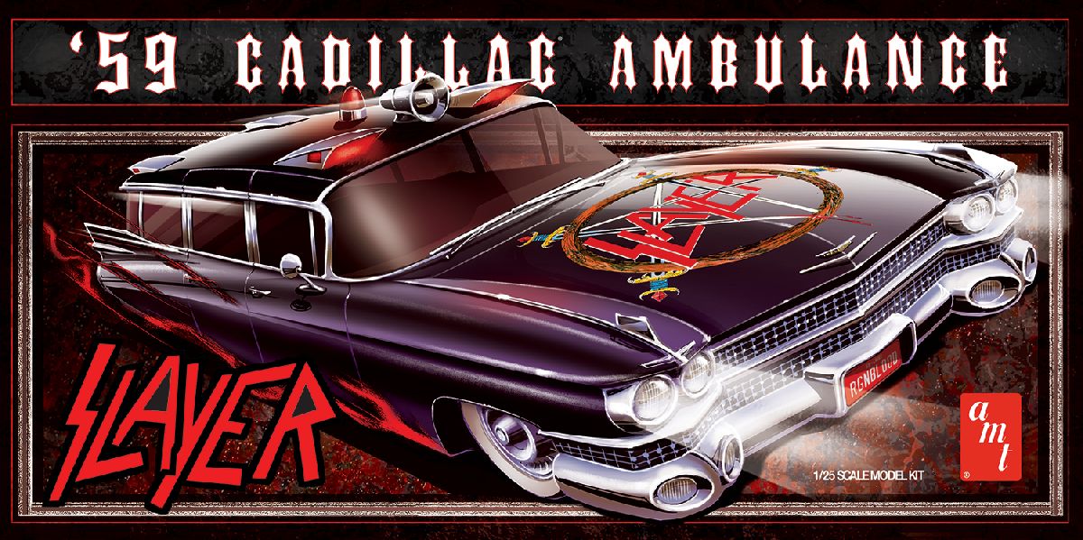amt 1558 1/25 1959 Cadillac Ambulance SLAYER Skill Level 2 Model Kit