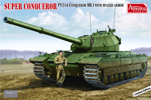 Amusing Hobby 35A013 1/35 Super Conqueror FV 214 Conqueror Mk I with Spaced Armor Model Kit