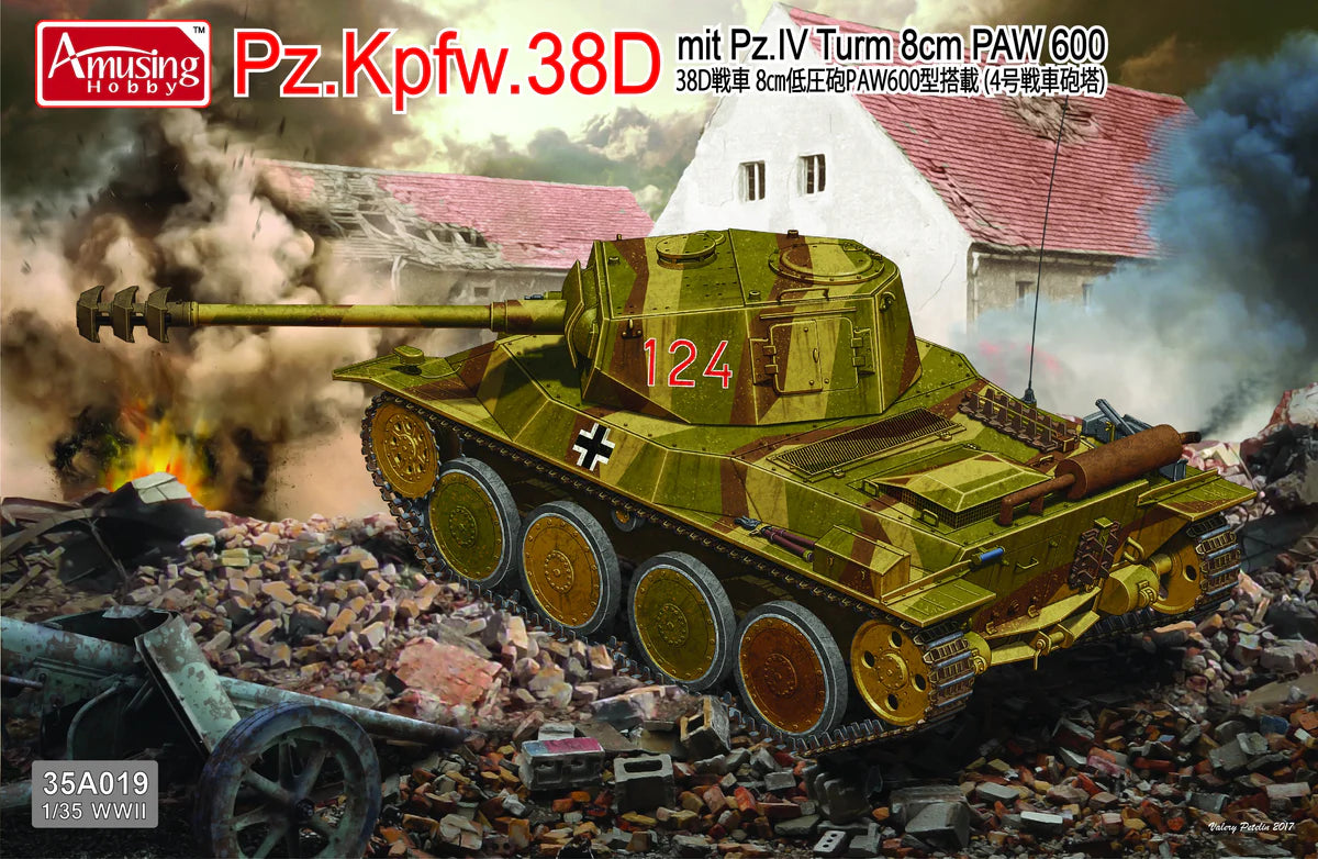 Amusing Hobby 35A019 1/35 Panzerkampfwagen 38D German Tank Model Kit ...