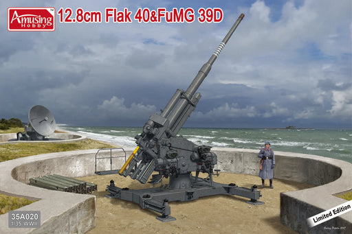Amusing Hobby 35A020 1/35 12.8cm Flak 40 & FuMG 39D WWII Anti-Aircraft Gun Model Kit