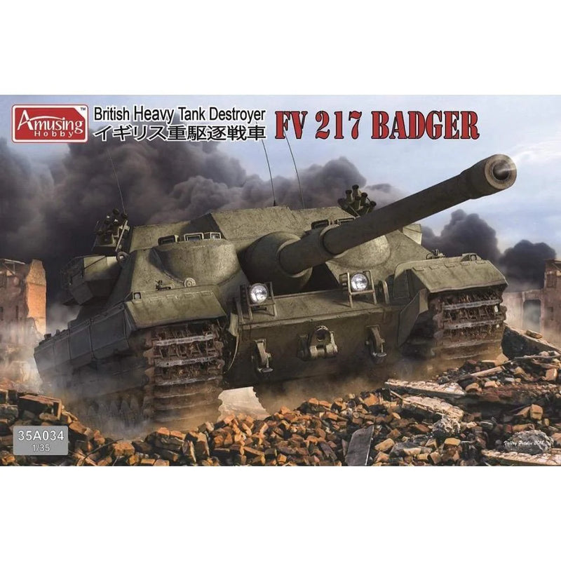 Amusing Hobby 35A034 1/35 FV 217 Badger British Heavy Tank Destroyer Model Kit