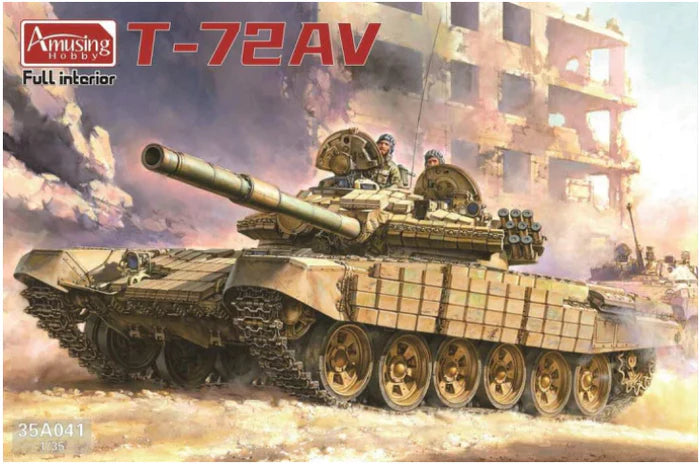 Amusing Hobby 35A041 1/35 T-72AV Tank with Full Interior Model Kit