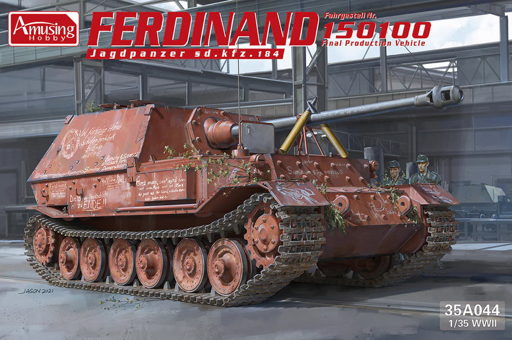 Amusing Hobby 35A044 1/35 Jagdpanzer Sd.Kfz Ferdinand #150100 Tank Destroyer Model Kit
