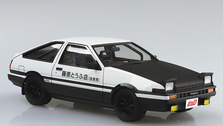 Aoshima 05961 1/24 Initial D Takumi Fujiwara Toyota 86 Trueno Comics Vol.37 Ver Model Kit
