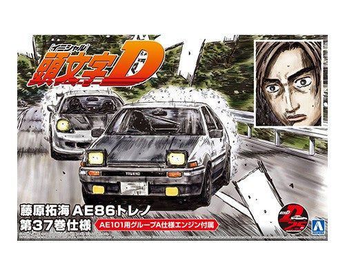 Aoshima 05961 1/24 Initial D Takumi Fujiwara Toyota 86 Trueno Comics Vol.37 Ver Model Kit