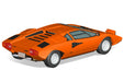 Aoshima 06535 1/32 The Snap Kit #20-C Orange Lamborghini Countach LP400