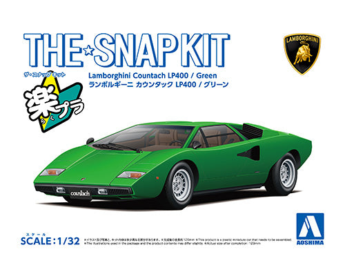 Aoshima 06536 1/32 The Snap Kit #20-D Green Lamborghini Countach LP400