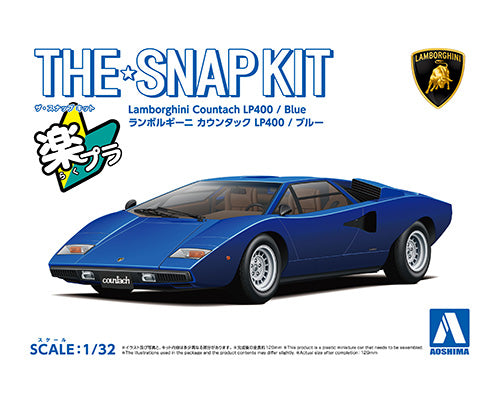 Aoshima 06537 1/32 The Snap Kit #20-E Blue Lamborghini Countach LP400