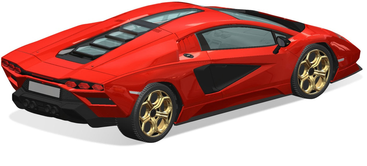 Aoshima 06540 1/32 The Snap Kit #19-B Red Lamborghini Countach LPI 800-4