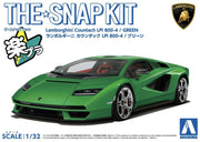 Aoshima 06543 1/32 The Snap Kit #19-E Green Lamborghini Countach LPI 800-4
