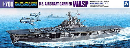 Aoshima 10341 1/700 USS Wasp Aircraft Carrier Waterline Model Ship Kit