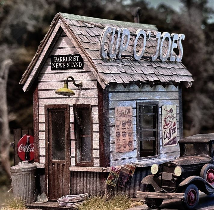 Bar Mills Scale Model Works 914 O Scale Parker Street News Stand Craftsman Kit