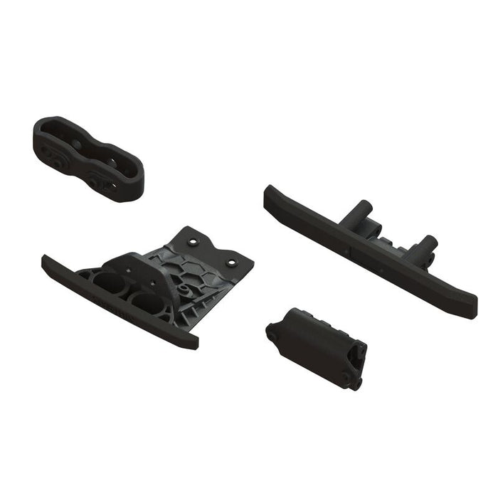 ARRMA 1547 Black Lower Skid and Bumper Set for 1/10 Vorteks 2wd Stadium Truck