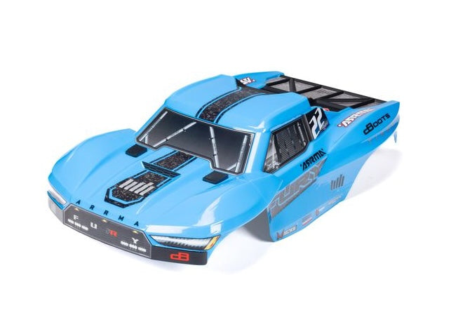 ARRMA 1583 Blue Painted and trimmed body for 1/10 Fury 2wd Short Course Truck
