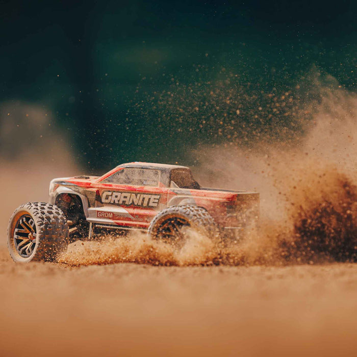 ARRMA ARA2102T2 GRANITE GROM 4x4 SMART Small Scale Monster Truck - Red