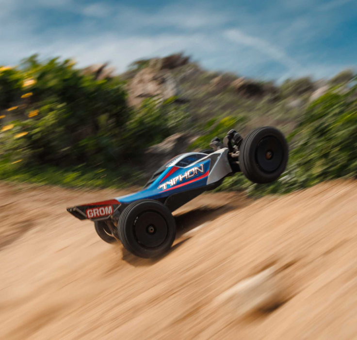 ARRMA ARA2106T1 TYPHON GROM 4x4 SMART Small Scale Buggy Blue/Silver