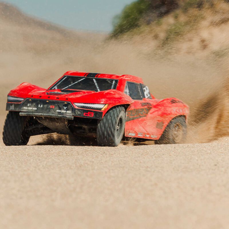 Arrma ARA3221ST1 FURY 1/10 RTR 2WD SHORT COURSE Truck Combo -RED