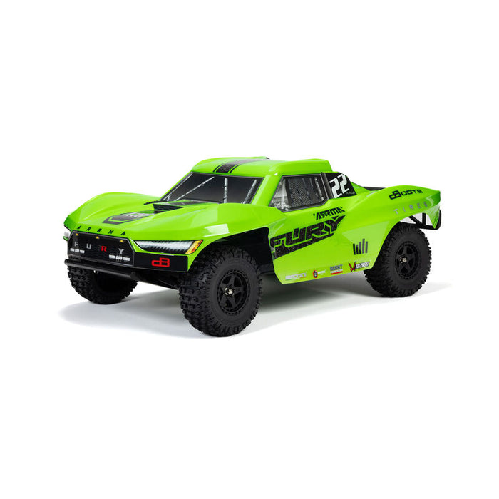 Arrma ARA3221T1 FURY 1/10 RTR 2WD SHORT COURSE Truck GREEN