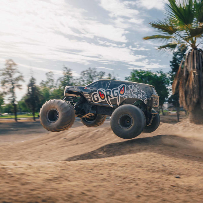 Arrma ARA3230SKT1 GORGON™ 1/10 RTA Kit 2WD Monster Truck Combo - Gunmetal