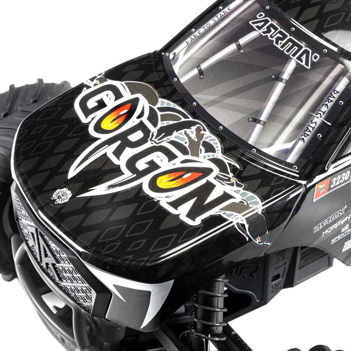 Arrma ARA3230SKT1 GORGON™ 1/10 RTA Kit 2WD Monster Truck Combo - Gunmetal