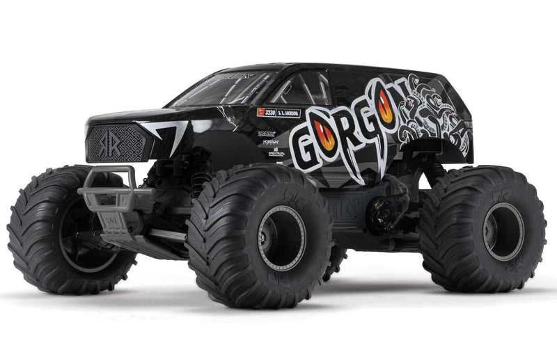 Arrma ARA3230SKT1 GORGON™ 1/10 RTA Kit 2WD Monster Truck Combo - Gunmetal