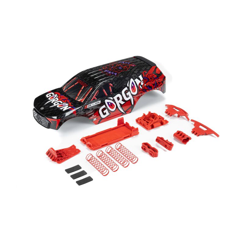Arrma ARA402354 Black & Red Painted and Decaled Body Set for GORGON
