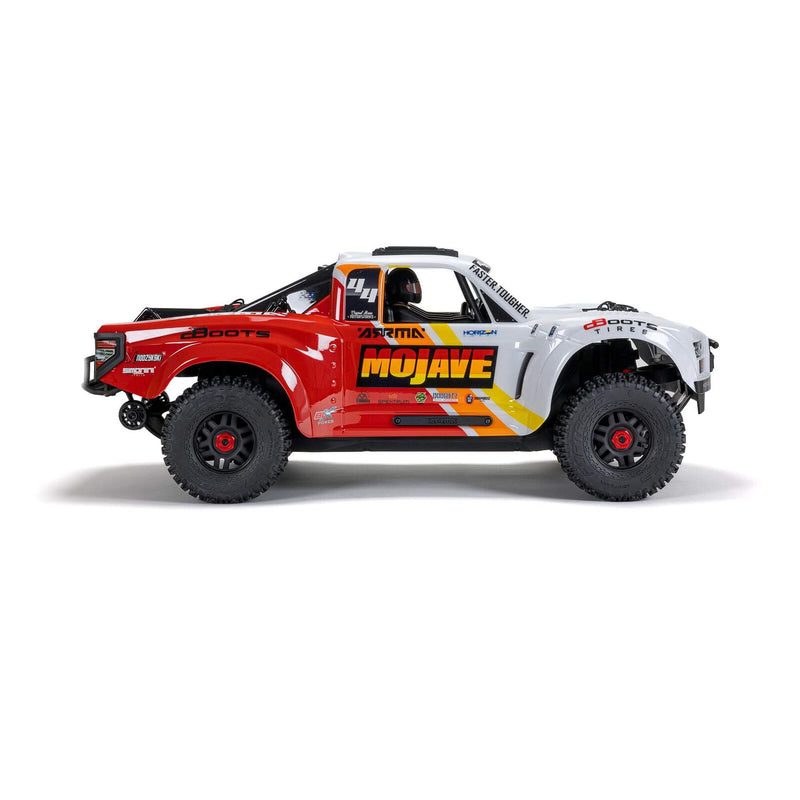 ARRMA ARA4404T1 1/8th MOJAVE 4S BLX Desert Truck - White/Red