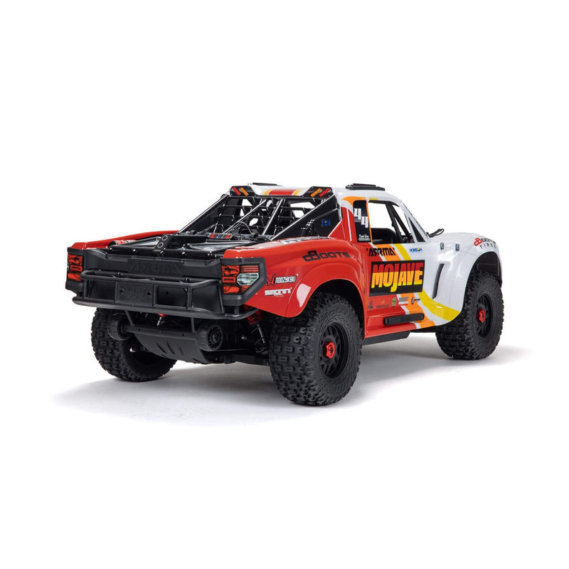 ARRMA ARA4404T1 1/8th MOJAVE 4S BLX Desert Truck - White/Red