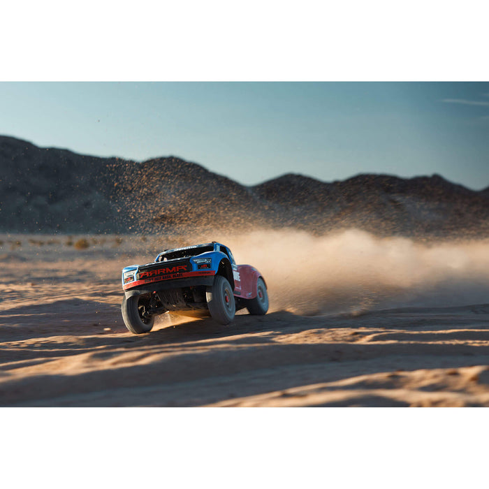 ARRMA ARA4404T2 1/8th MOJAVE 4S BLX Desert Truck - Blue/Red