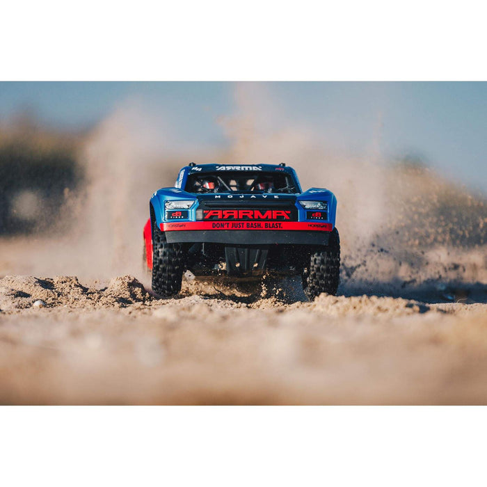ARRMA ARA4404T2 1/8th MOJAVE 4S BLX Desert Truck - Blue/Red