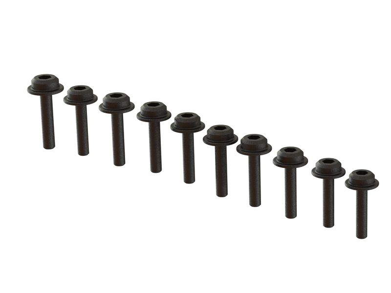 ARRMA ARA702014 Flanged Cap Head Hex Screw M2x12mm (10 Pack)