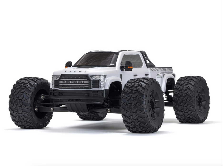 ARRMA ARA7612T3 White BIG ROCK 6S 4WD BLX 1/7 RTR Monster Truck
