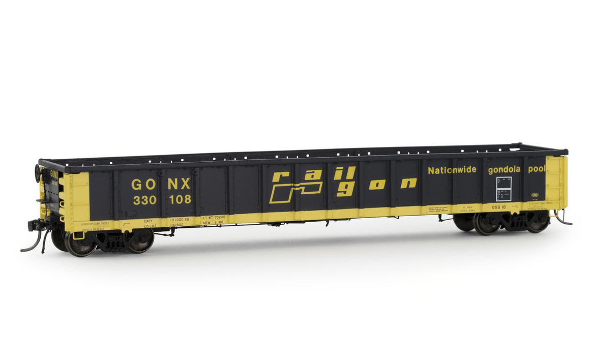 Arrowhead ARR-1207-1 HO Scale Greenville 2494 “Railgon White Interior” Gondola GONX 330033